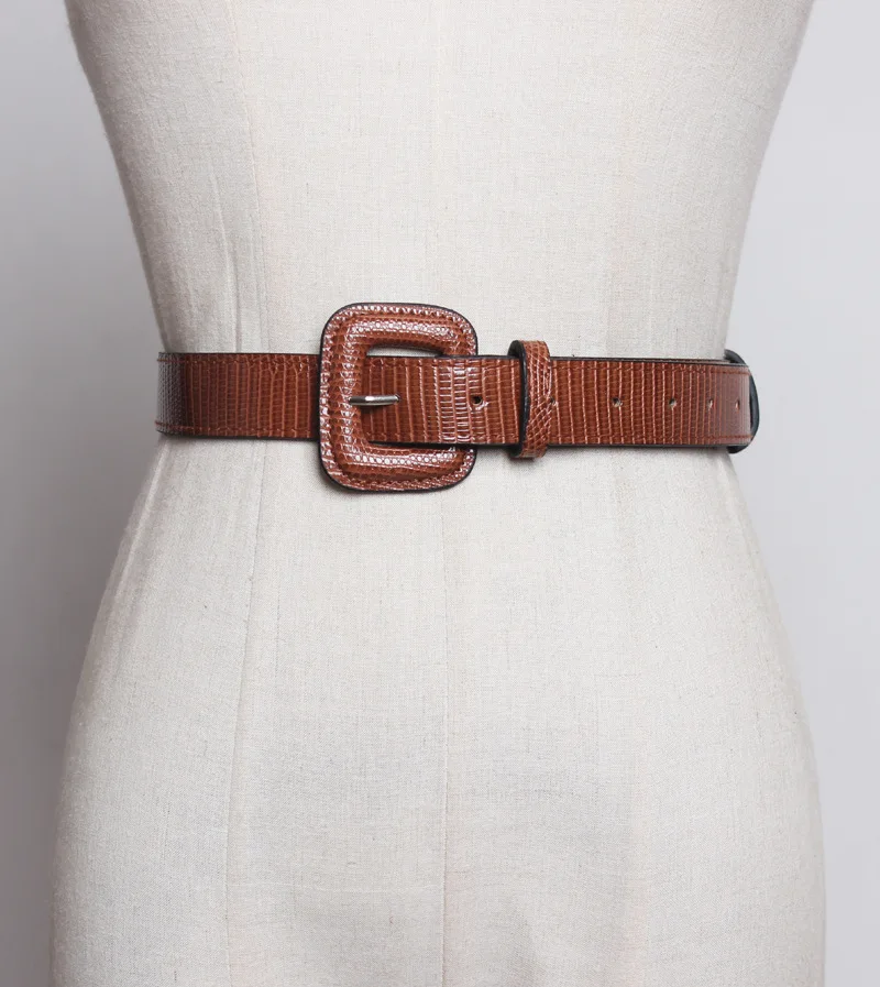 

Vintage Adjustable Boho Western Belt Women Black Brown Leather Belt Female Cowboy Hight Waist Belts for Ladie Jeans Dresses SW86