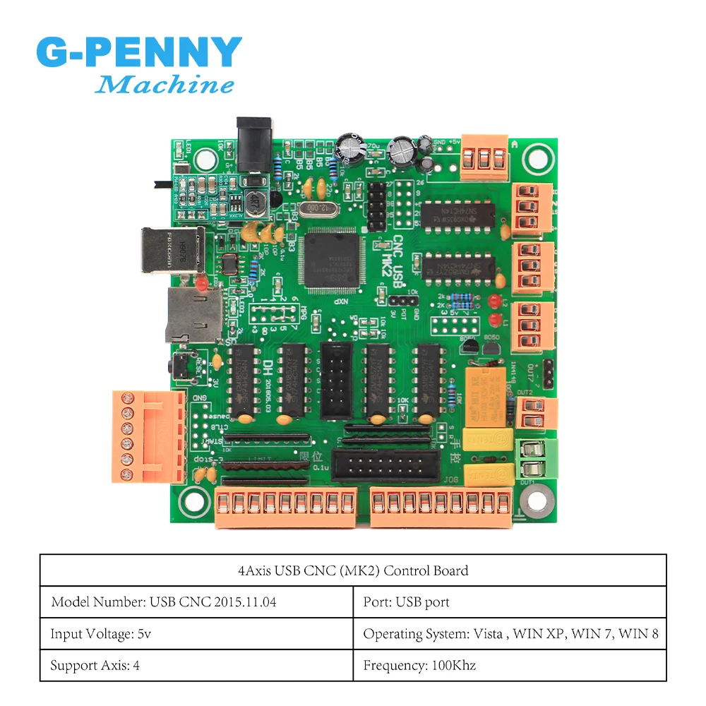 MK2 100Khz 4 axis controller board Instead of Mach3 4 axis interface CNC controller MK2 CNC USB board for Stepper motor / Servo