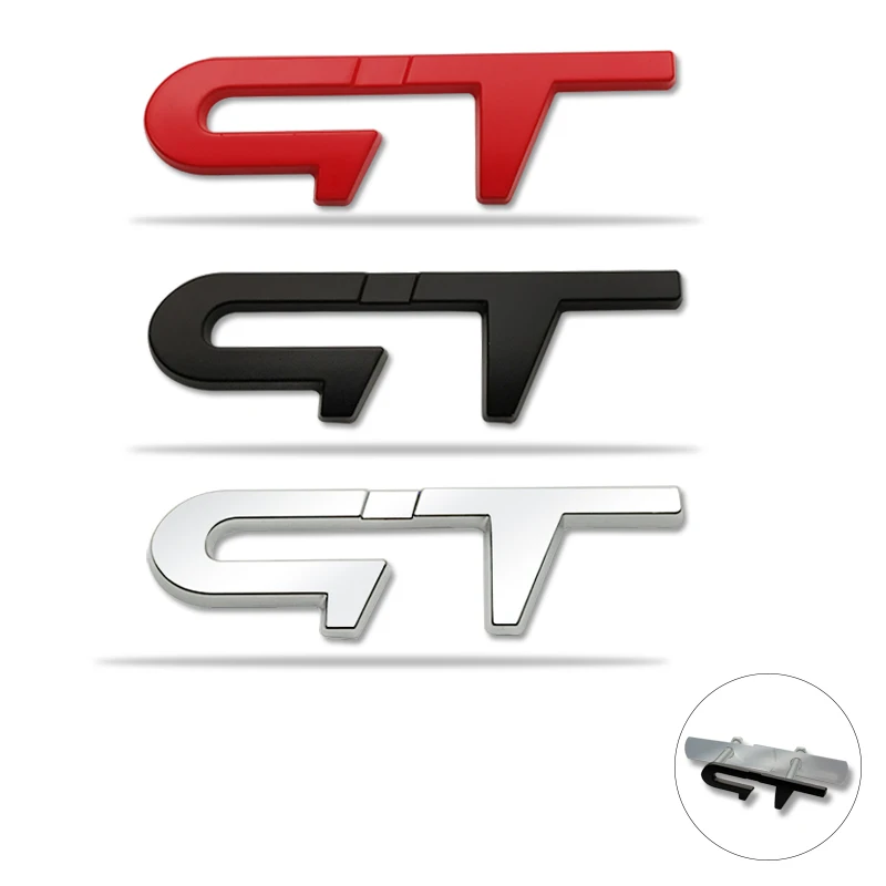 3D Metal Sticker GT Grille Emblem Decoration For RS Sport MEGANE 2 3 4 5 CLIO TWINGO Duster Logan Laguna 2 Captur