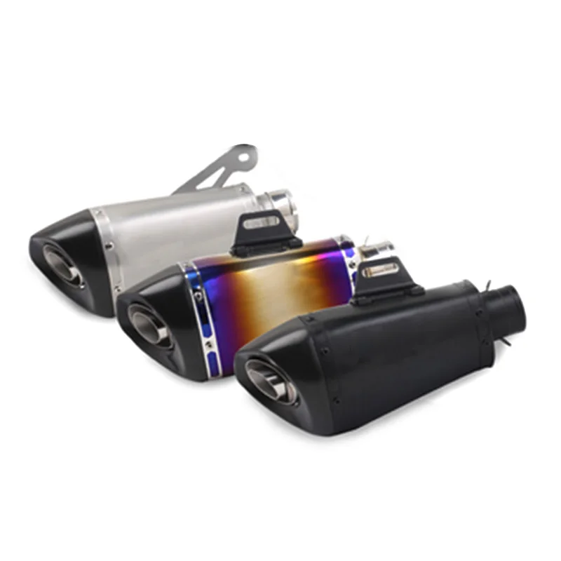 

51mm universal carbon fiber motorcycle exhaust pipe muffler with db killer&laser fashion short for kawasaki Z650 Z400 ninja 250R