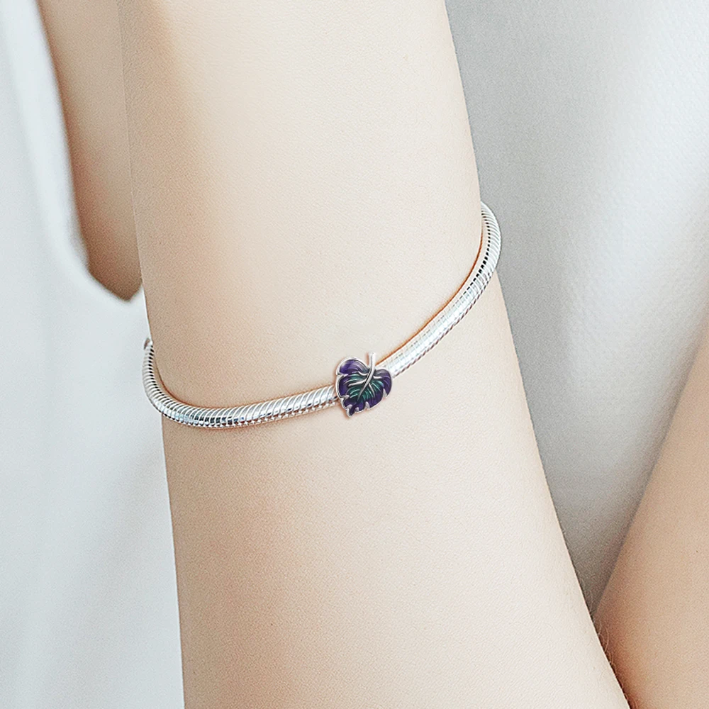 Sterling Silver Beads 2021 Autumn New Valentine's Day Jewelry Fits Original Snake Chain Bracelets Pendant Woman DIY S925 Charms