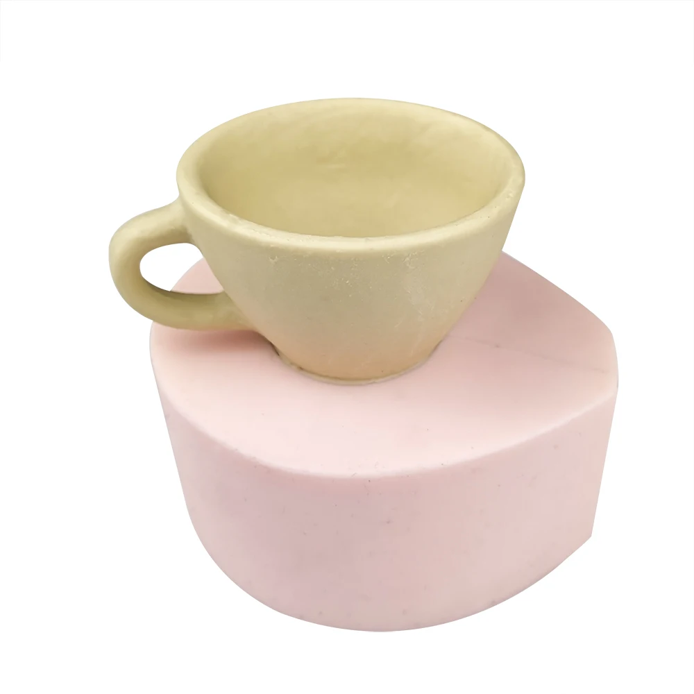 QT0329 PRZY Silicone Wedding Birthday Candle Mold 3D Cup Moulds Afternoon Tea Cup Soap Molds Clay Resin Moulds