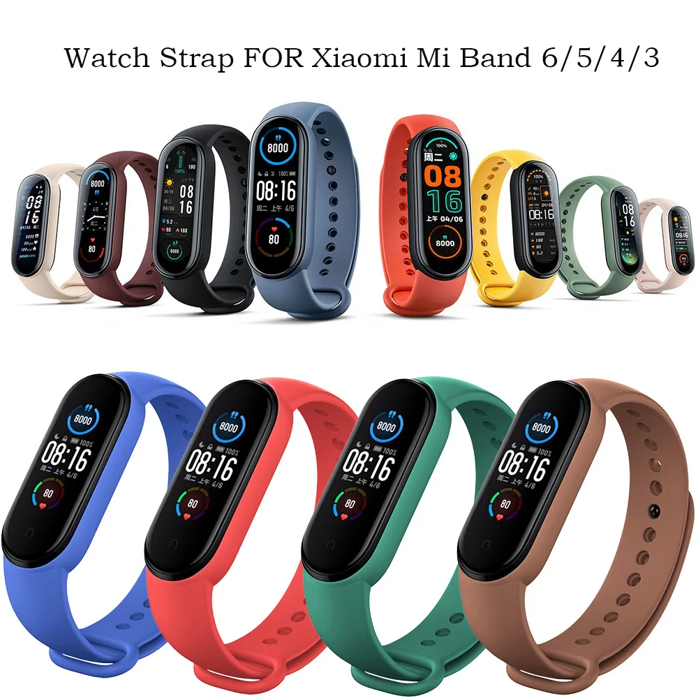 Soft Silicone Watch Strap for Xiaomi Mi Band 6 NFC Bracelet Replacement Wristband for xiaomi mi 3 4 5 6 Watchband Accessories