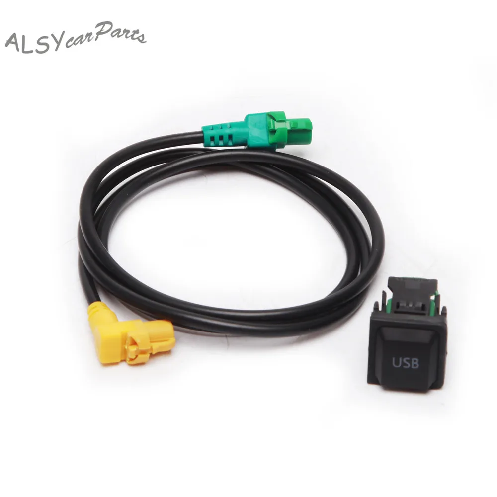 

5KD 035 726 A RCD510 USB Input USB Connector Switch + USB Cable Harness For Passat B6 Golf Jetta Scirocco RCD310