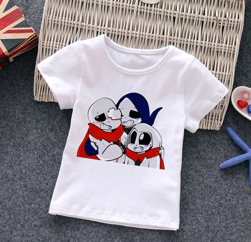 

Fashion New Skull Brother Kids T-shirt Fun Cute T-shirt Boys Casual Harajuku T Shirt Enfant Crew Neck Print Children's Clothing