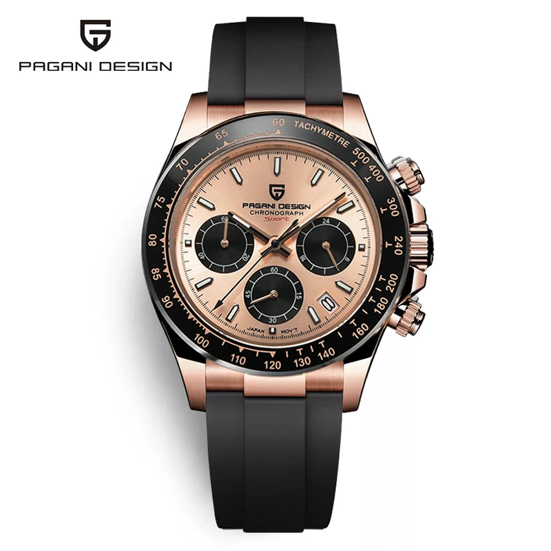 

2023 PAGANI DESIGN Men's Luxury Quartz Watch 100m waterproof silicone strap Brand luxury stainless steel self-winding watch Men