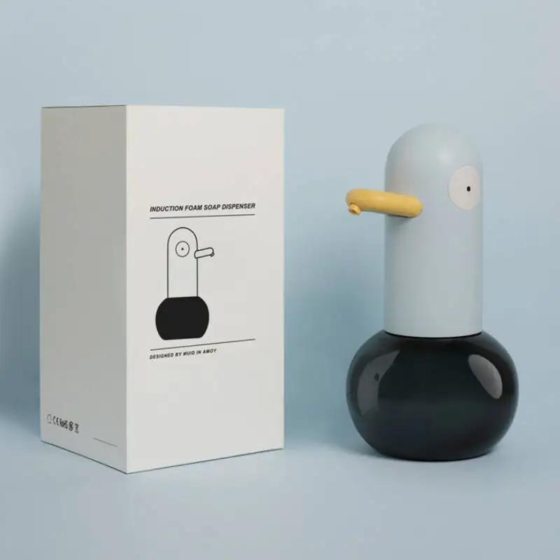 Dispensador de jabón líquido de dibujos animados, espuma desinfectante de manos, recargable, automático, sin contacto, para cocina/baño