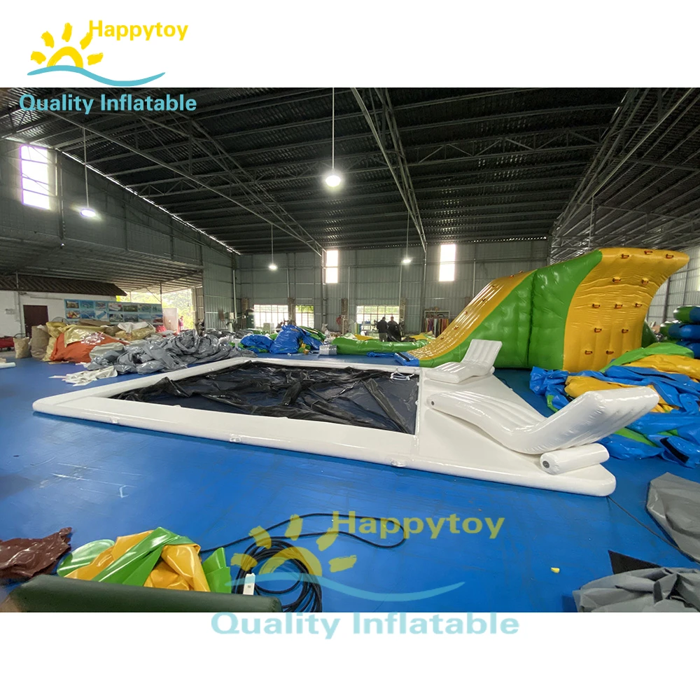 Custom Size Inflatable Sea Water Pool For Yacht Mat Floating Inflatable Boat Swimming