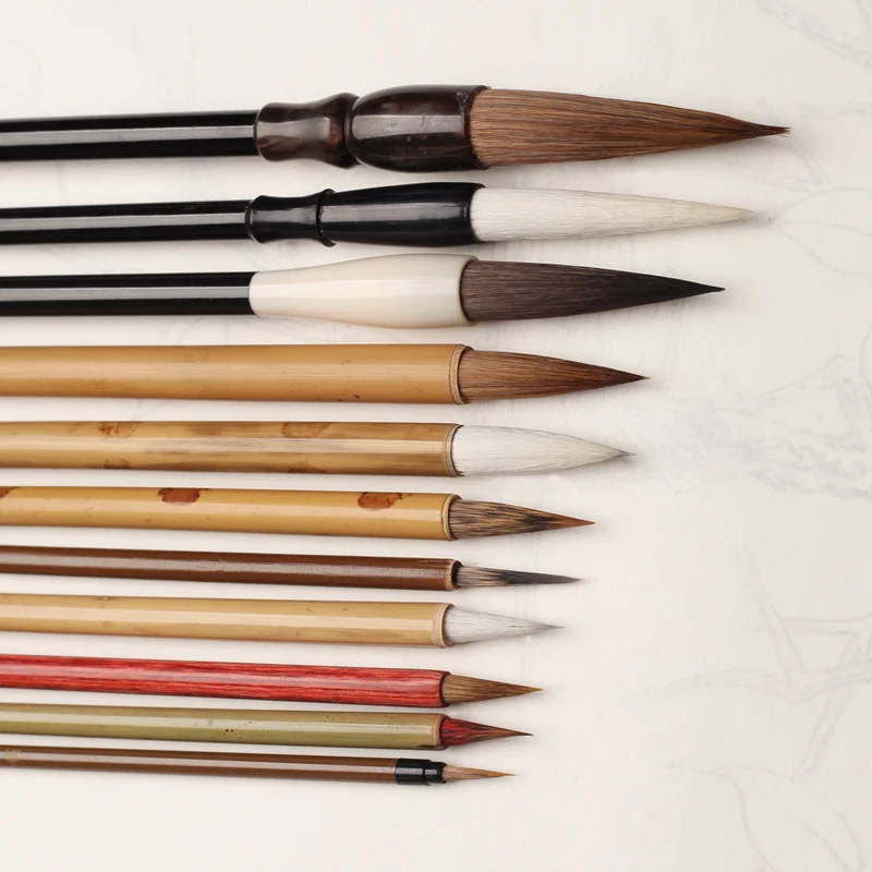 

11pcs/set Chinese Watercolor Painting Brushes Chinese Meticulous Painting Brush Pen Freehand Painting Brush Tinta China