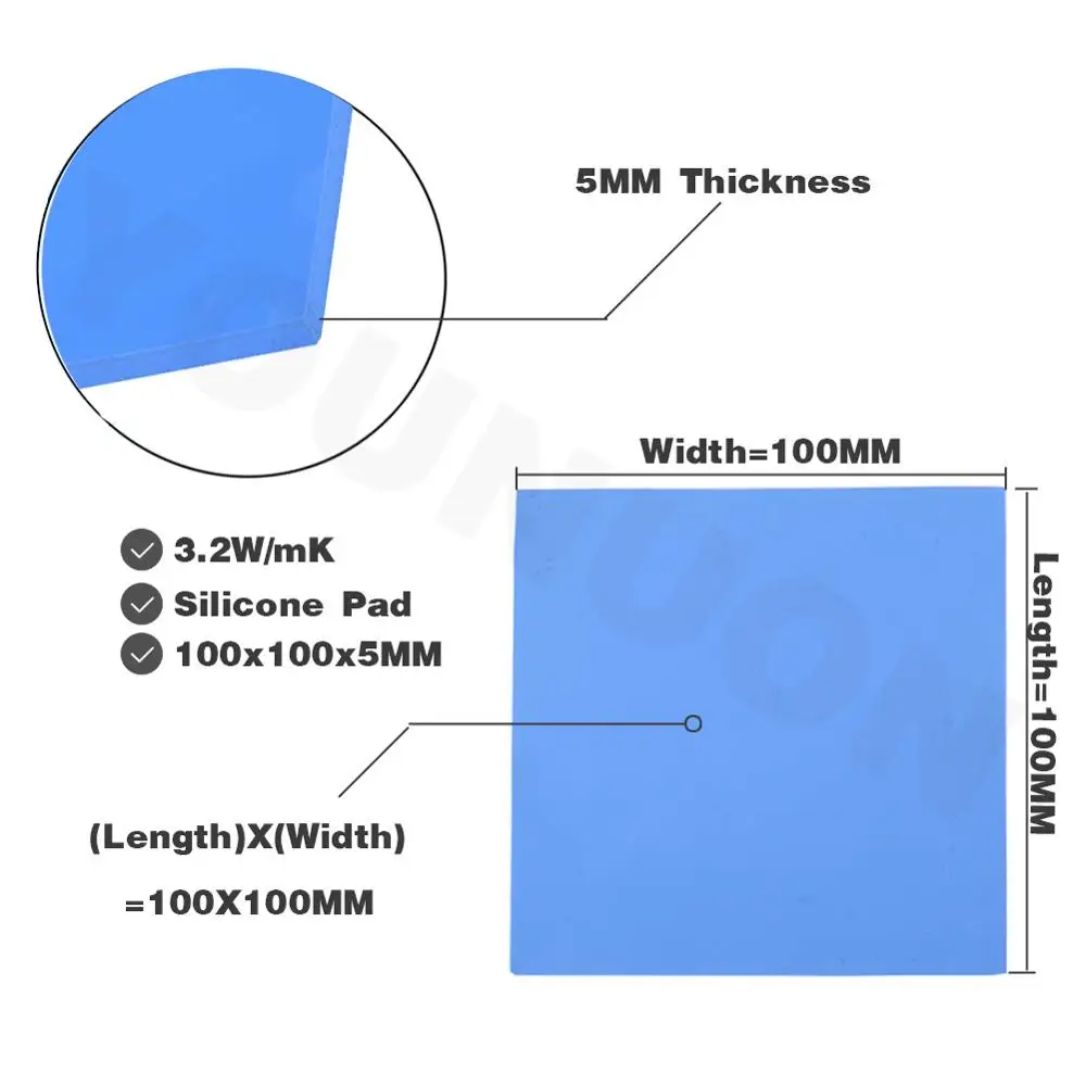 2PCS 100X5MM Blue