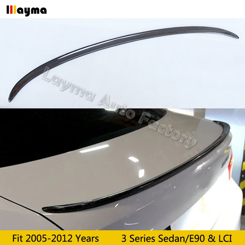 

M style Carbon Fiber rear trunk spoiler For BMW 3 Series E90 320i 325i 330i 4Door Sedan 2005 - 2012 year LCI Car spoiler Wing