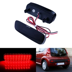 ANGRONG 2X Red LED Rear Bumper Reflector Light For Citroen C1 C5 For Peugeot 107 206 607 Expert