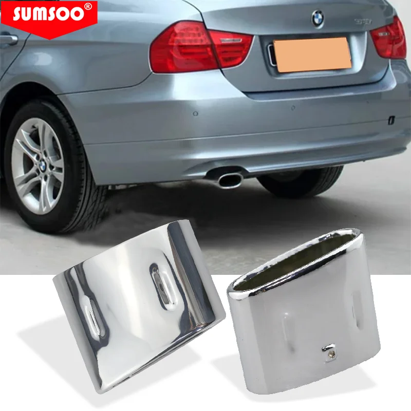 genuine SUMSOO exhaust tips with OEM part fit for BMW Z3 1.8 1.9 Cabrio Tailpipe Trim 53x113mm / 90mm 18129416186 Tailpipe tip