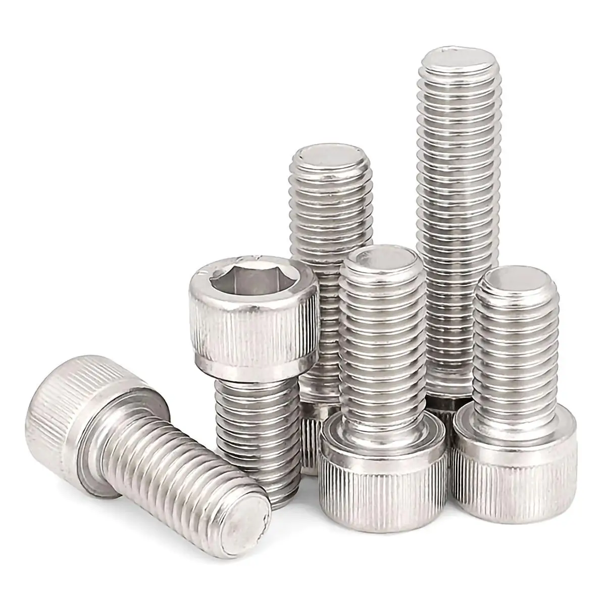 A Pack M3 M4 M5 M6 M8 304 Stainless Steel Length=4-60mm DIN912 Hexagon Hex Socket Head Cap Allen Bolt Screw