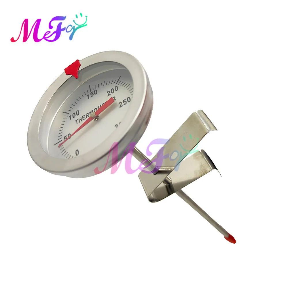 0℃～300℃ 150MM 300MM Stainless Steel Probe Type Home Kitchen Oil Thermometers Food Meat Water Thermometer with Bracket Outdoor