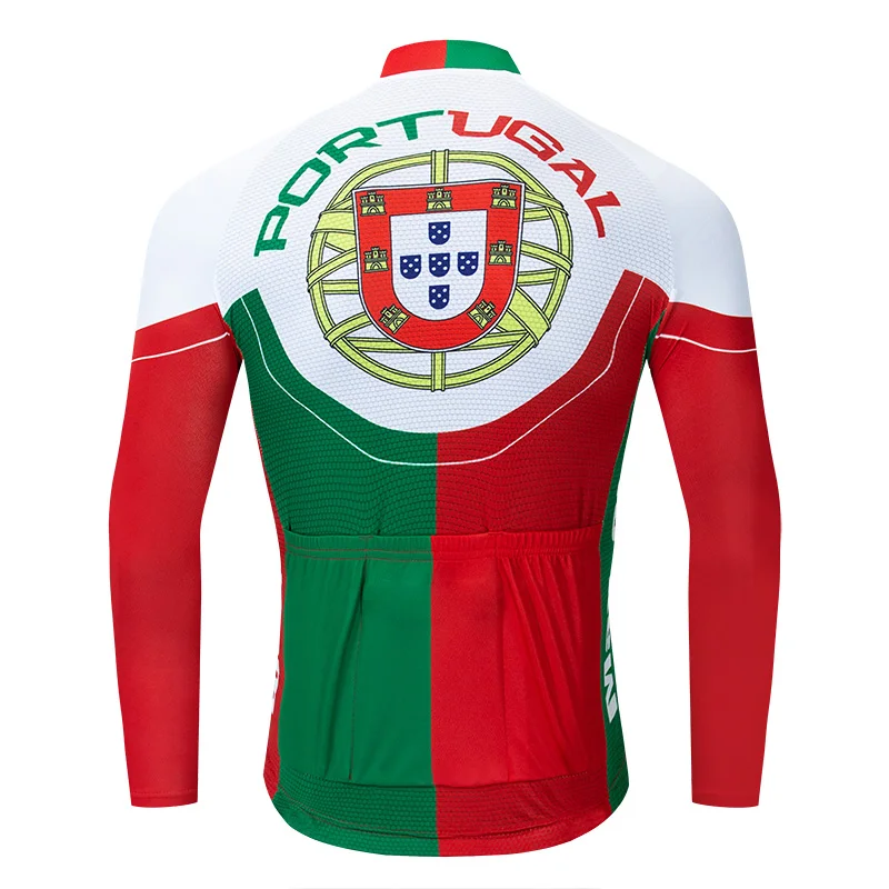 Portugal Stijl Winter Thermische Lange Wielertrui Set Fiets Mouw Sport Broek Dragen Warme Kwaliteit Kleding Mtb Rit Jas