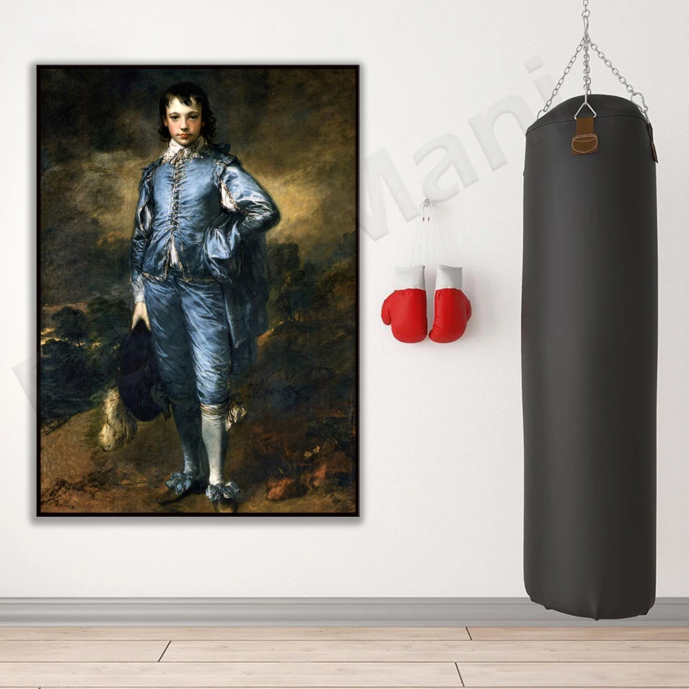 Blue Boy-Thomas Gainsborough, masterpiece classic artwork, home decoration wall art poster