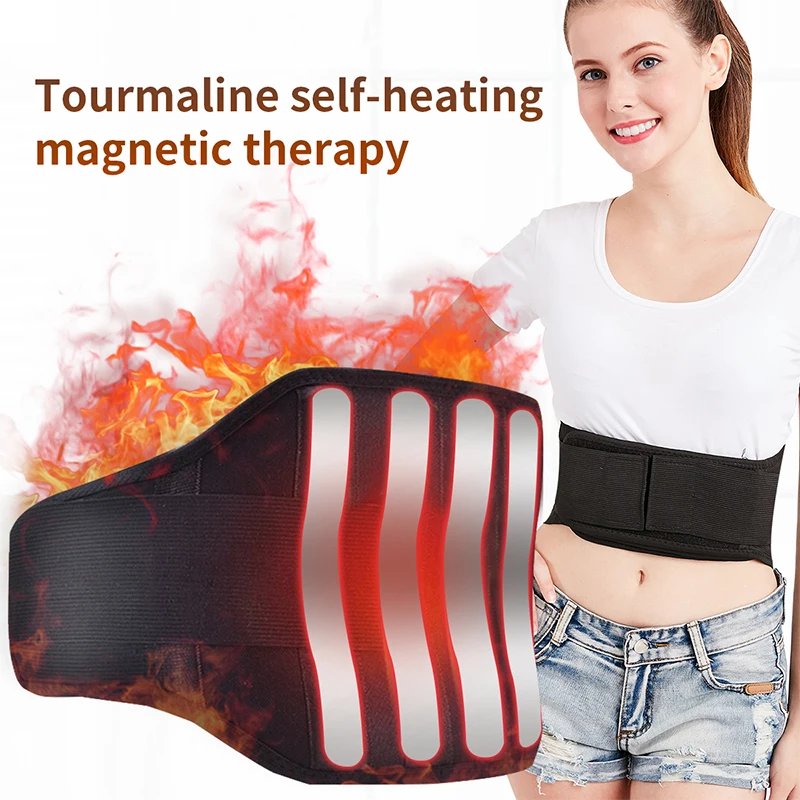 Lumbar Brace Waist Support Belt Massage Band Adjustable Tourmaline Self-Heating Magnetic Therapy Protection