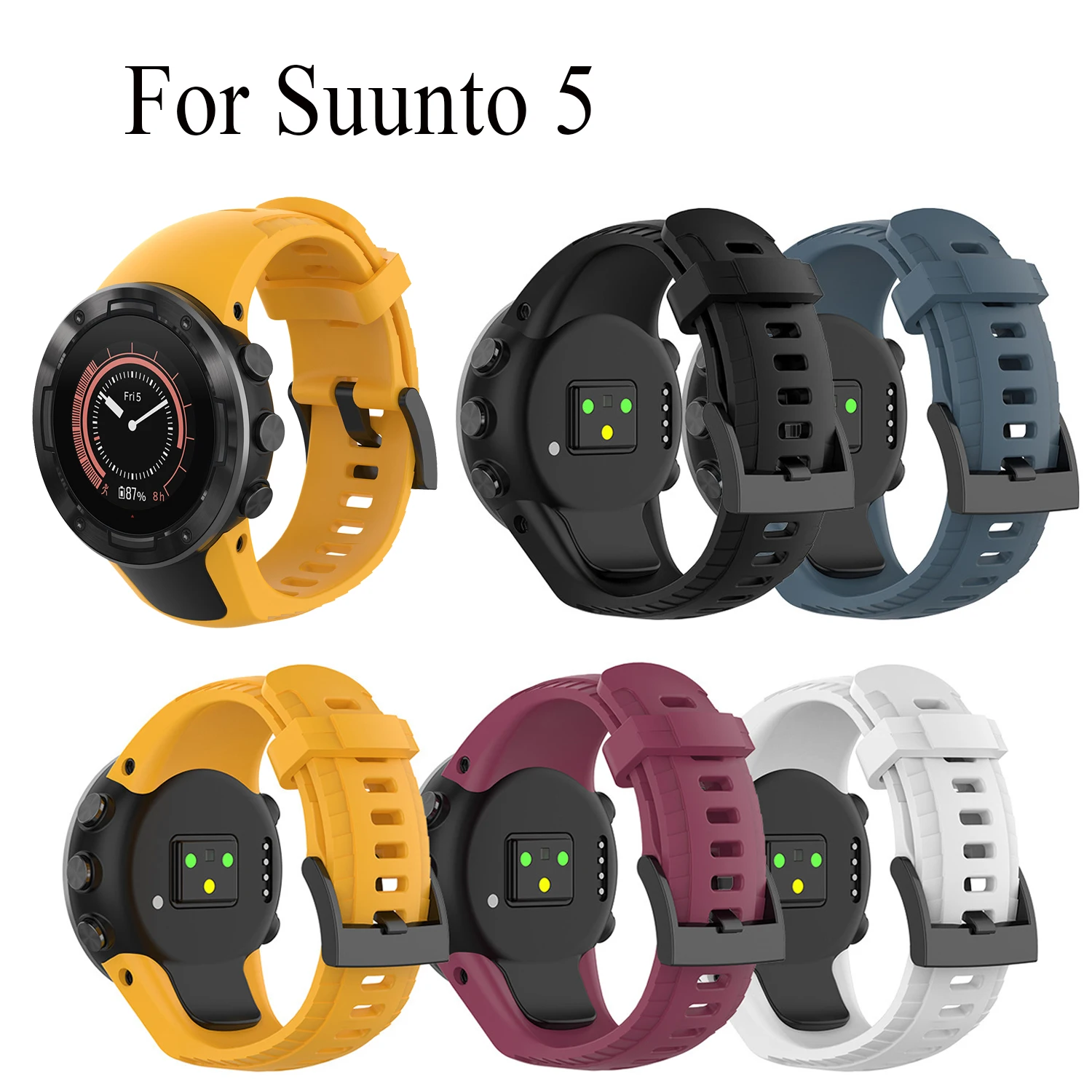 

Silicone Original watchbands with tools for Suunto 5 Sport Wristband Replacement Smart Bracelet For SUUNTO 5 Strap Accessories