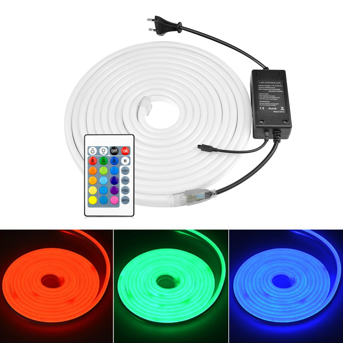 

Colorful Neon LED Strip light Tape 220V Fairy RGB Neon Sign Outdoor Christmas Festival Garden Decoration Neon lamp Waterproof