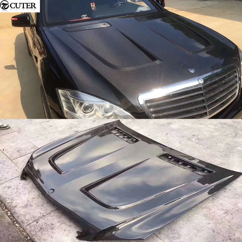 

W221 S350 S65 Pd Style Carbon Fiber Frp Engine Hood Bonnet Cover for Benz S400 W221 S65 07-13