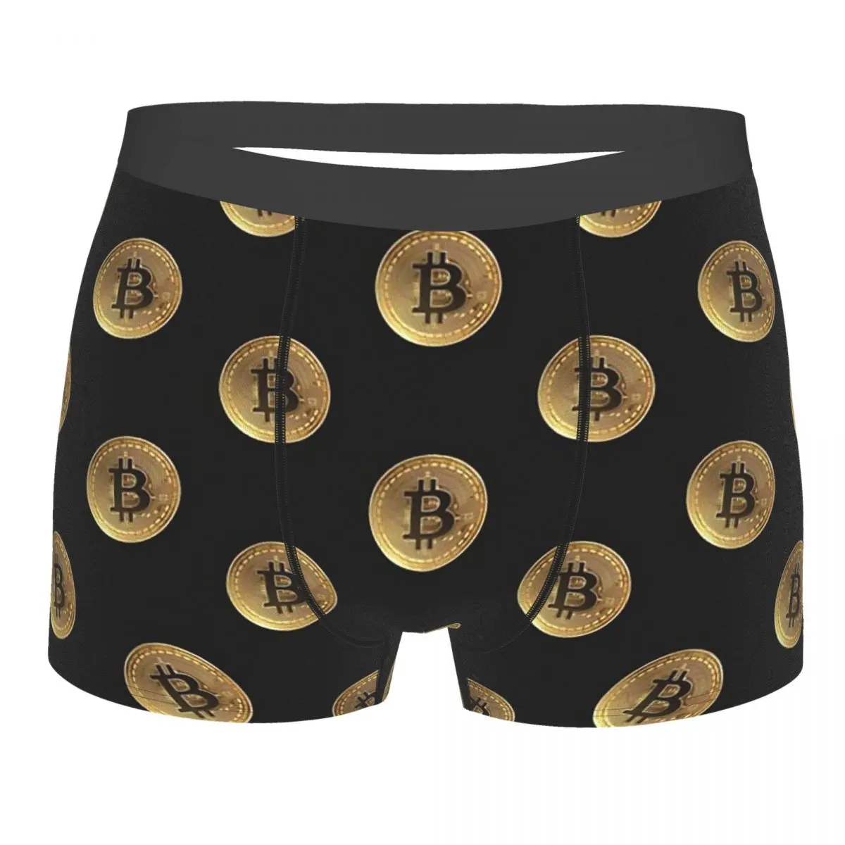 Bitcoin BTC Mining Bit Coin Gold Coin Underpants Cotton Panties Men's Underwear Comfortable Shorts Boxer Briefs