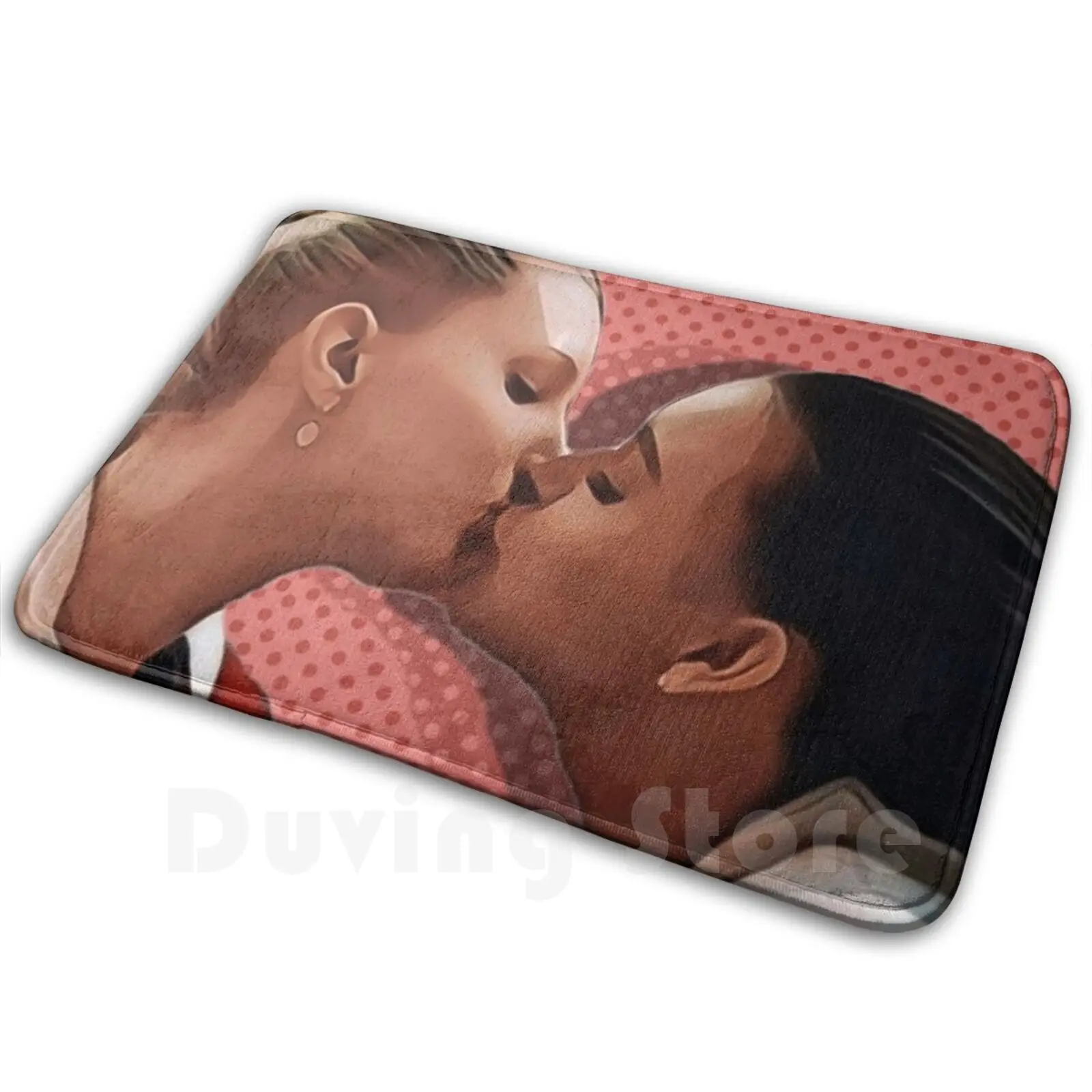 Brittana-Brittany And Santana Kiss Kissing-Glee Carpet Mat Rug Cushion Soft Brittany Santana Kiss Kissing Smooch Glee