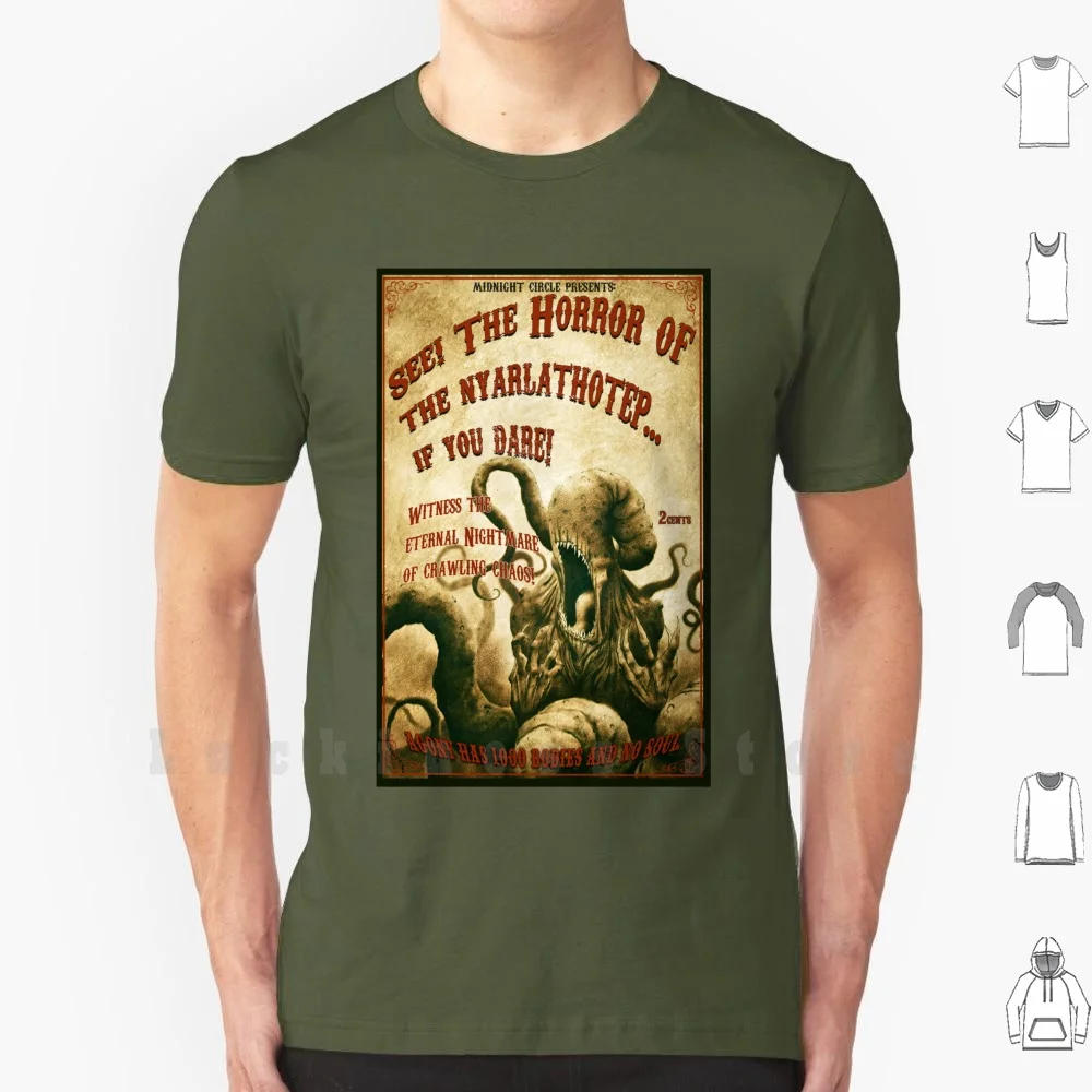 Nyarlathotep Sideshow T Shirt DIY 100% Cotton 6xl Horror Sideshow Freaks Nyarlathotep Cthulhu Scary Monster