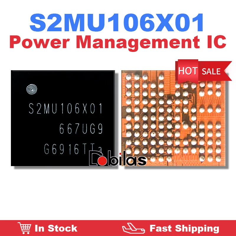 5Pcs S2MU106X01 MU106X01 For Samsung A51 Power IC BGA Power Management IC Chip PMIC Replacement Part Integrated Circuits Chipset