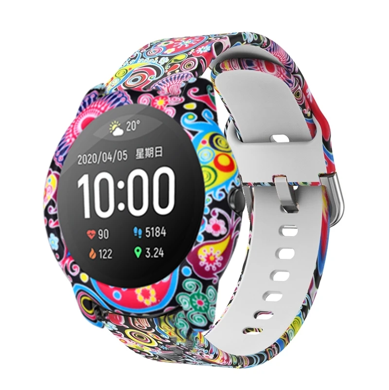 FIFATA 2 Trong 1 Sơn Màu Dây Đeo Đồng Hồ Silicon + Máy Tính Chất Liệu Dây Bao Da Bảo Vệ Cho Xiaomi Haylou LS05 đồng Hồ Thông Minh