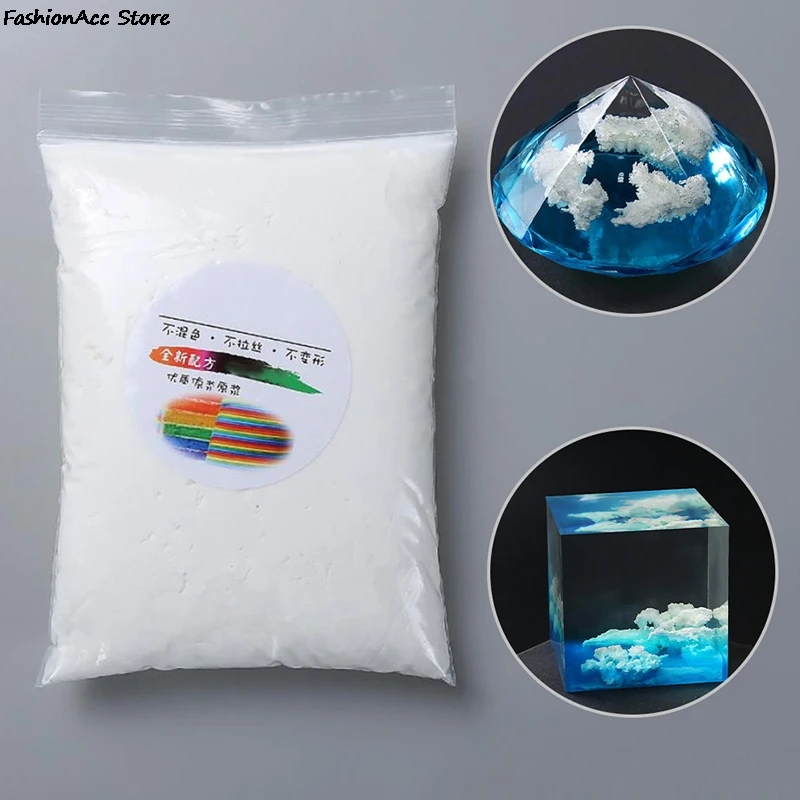 80g Per Bag DIY Handmade White Cloud Filler Crystal Epoxy Jewelry Accessories Imitation Cloud Making Mud