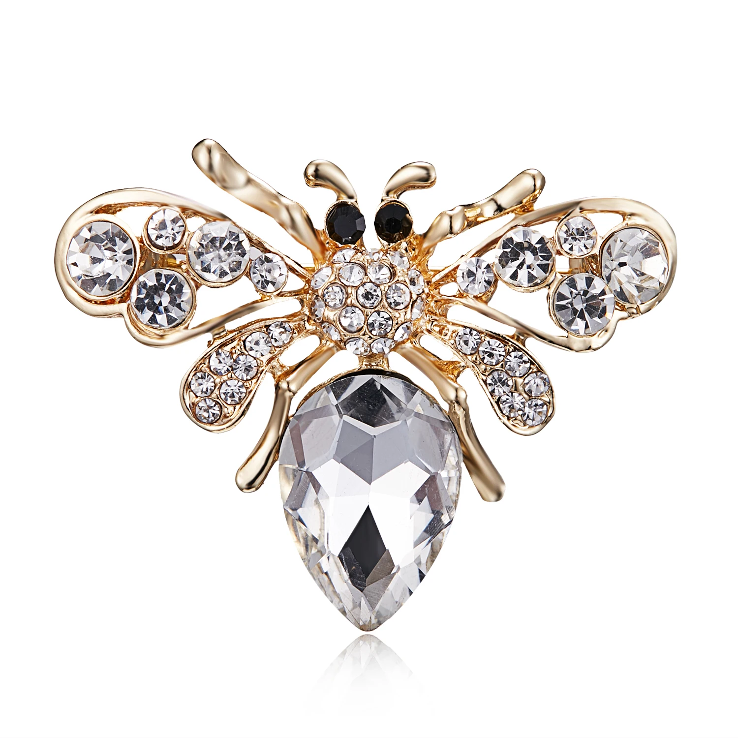 Rinhoo Zarte Kleine Biene Brosche Kristall Strass Insekt Ant Fliegen Bee Tier Honigbiene Emaille Pins Broach Nadel Abzeichen Geschenke – Detail 24