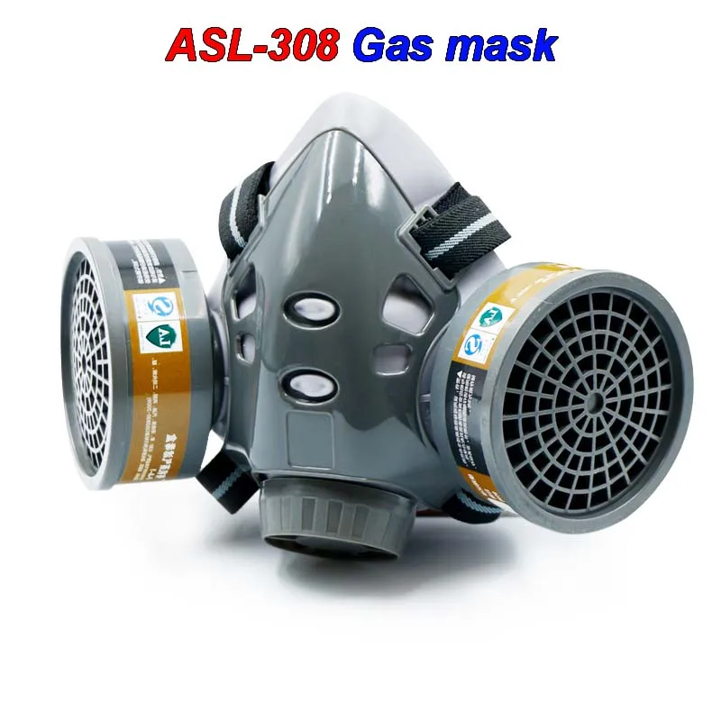 ASL-308 Facemask Respirator Gas Mask Filter Dust Protective Facepiece Mask For Paint Spraying Anti-saliva breathing mask