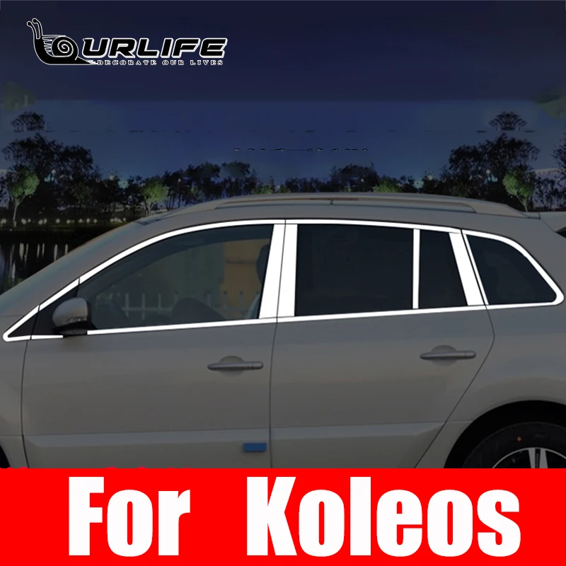 

304 Stainless Steel Car Window Trims for Renault Koleos 2008 2009 2010 2011 2012 2013 2014 2015 2016 Samsung QM5 Accessories