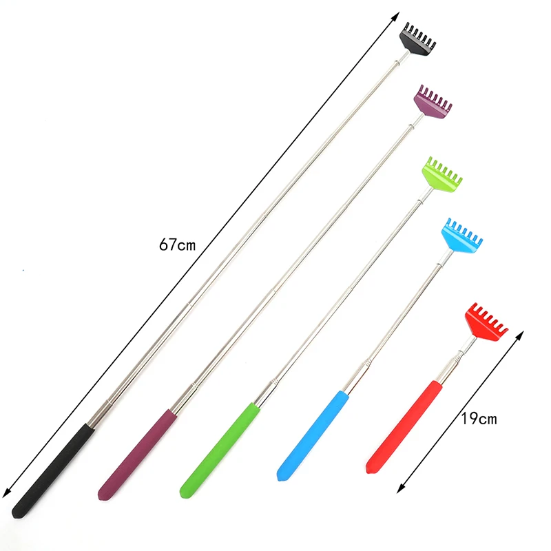 1PC Adjustable Back Scratcher Steel Back Massage Telescopic Anti Itch Claw Massager Back Massage For Elders Tickle MassageStick