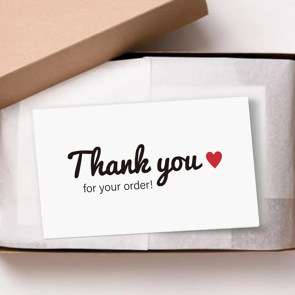 30 Pcs White Thank You Card Thank You For Your Order Card Praise Labels For Small Businesses Decor For Small Shop Gift Packet