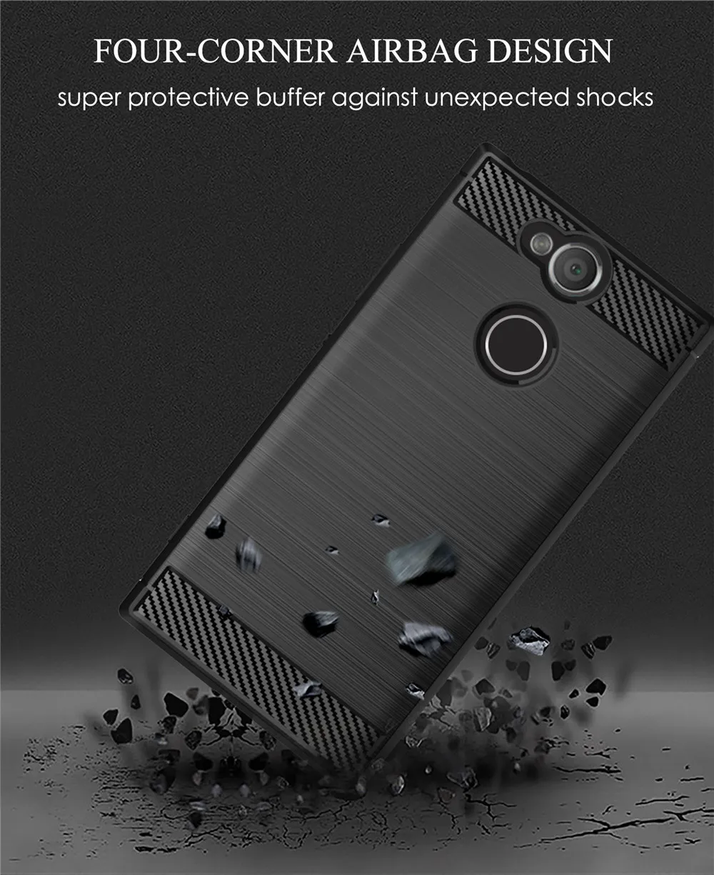 For Sony Xperia XA2 Plus H4413 Case Colored Carbon Fiber Skin Soft Silicone Cover Case For Sony Xperia XA2Plus XA2 Ultra H4213