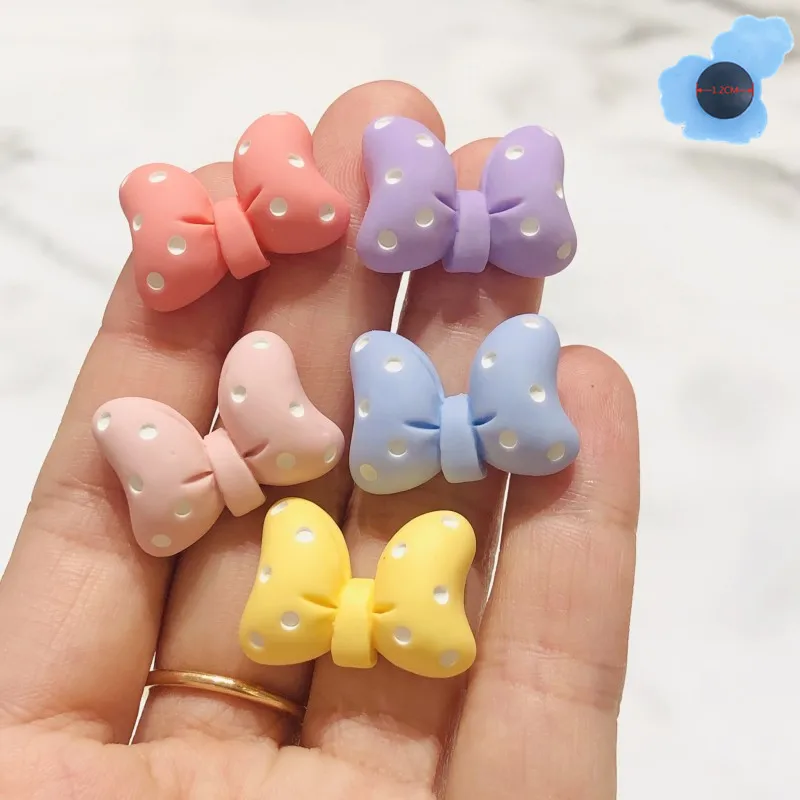 1Pcs Cute Rosette Bow-Knot Shoe Charms Garden Shoes Accessories 3D Resin Decoration Fit Holes Wristbands Girl's Gift