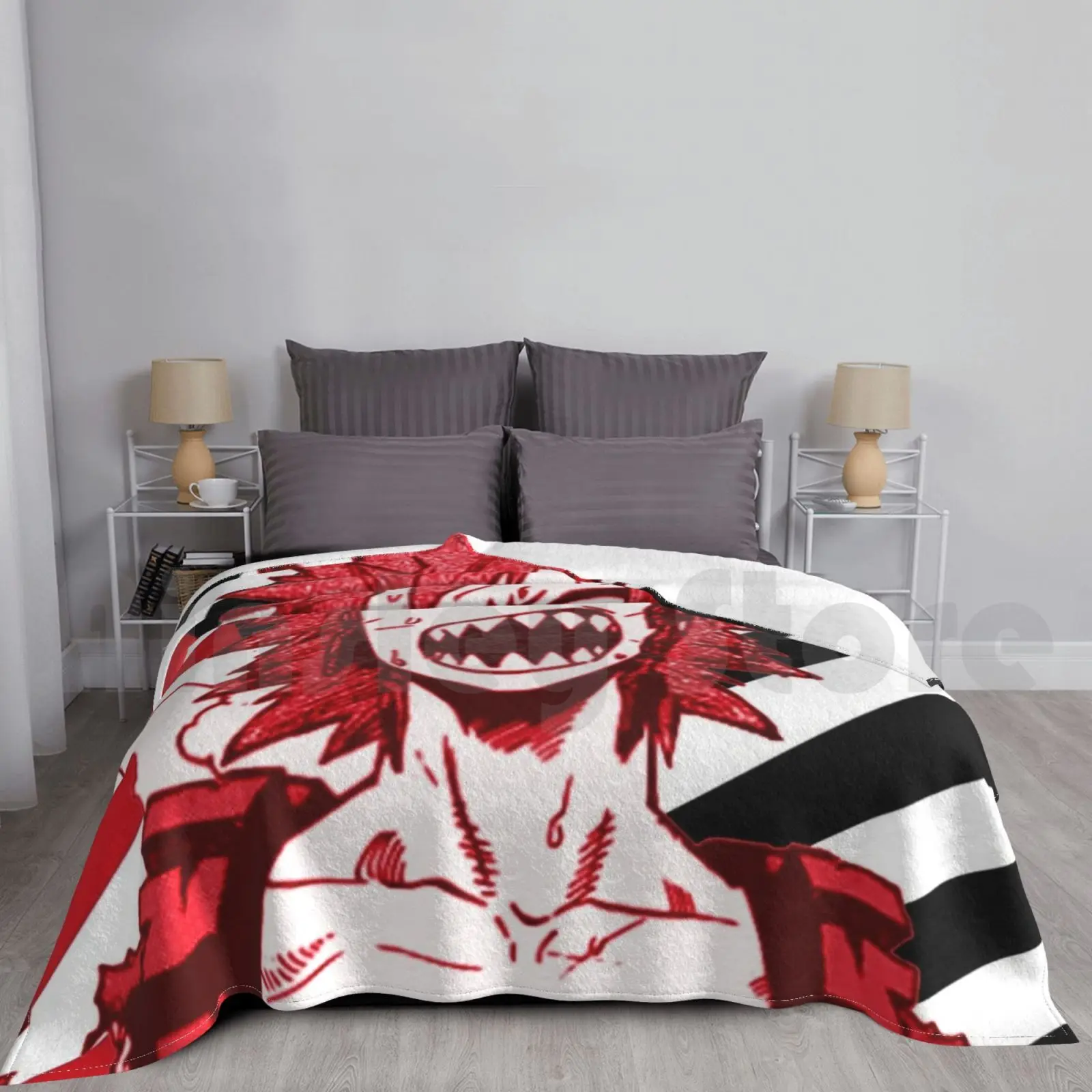 

Eijiro Kirishima ( Red Riot ) Plus Ultra Blanket For Sofa Bed Travel Kirishima Boku No Hero Academia Bnha Anime