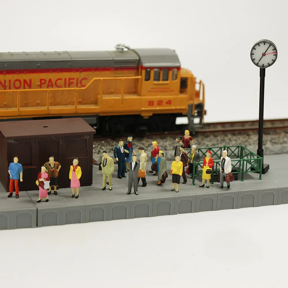 P8712 40pcs ALL Standing Pose Assorted HO Scale 1:87 Model Train Street People Figures