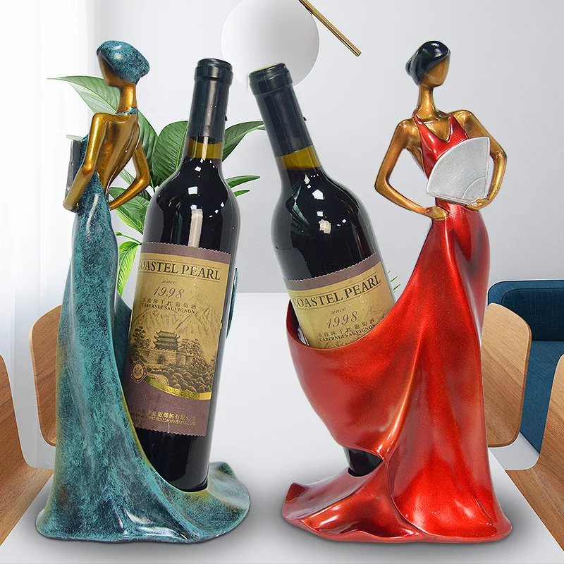 Wine Bottle Display Stand Wine Rack Home Living Room Hotel Table Decoration Wedding Ornament Beauty Girl Model Display Stand