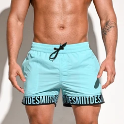 Desmiit-pantalones cortos de playa para hombre, bañador de secado rápido para surfear, traje de baño deportivo