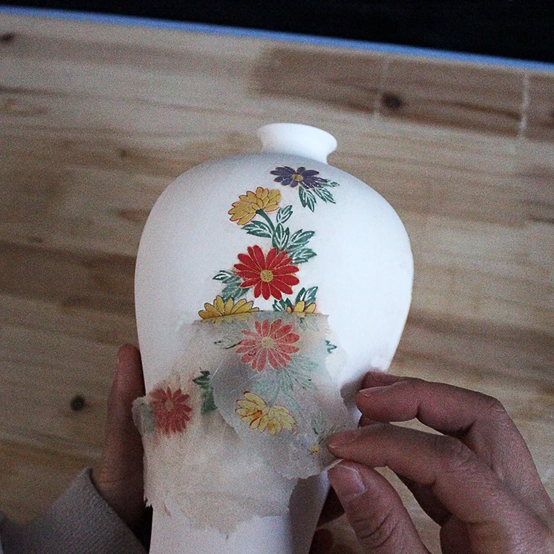 Ceramic Art Underglaze Flower Paper Blue and White Porcelain Sticker Jingdezhen DIY Ceramic Transfer Paper pottery tools sets