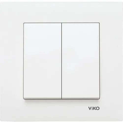 

Viko Karre Commutator White controls two separate lamps or lamp groups from the same location