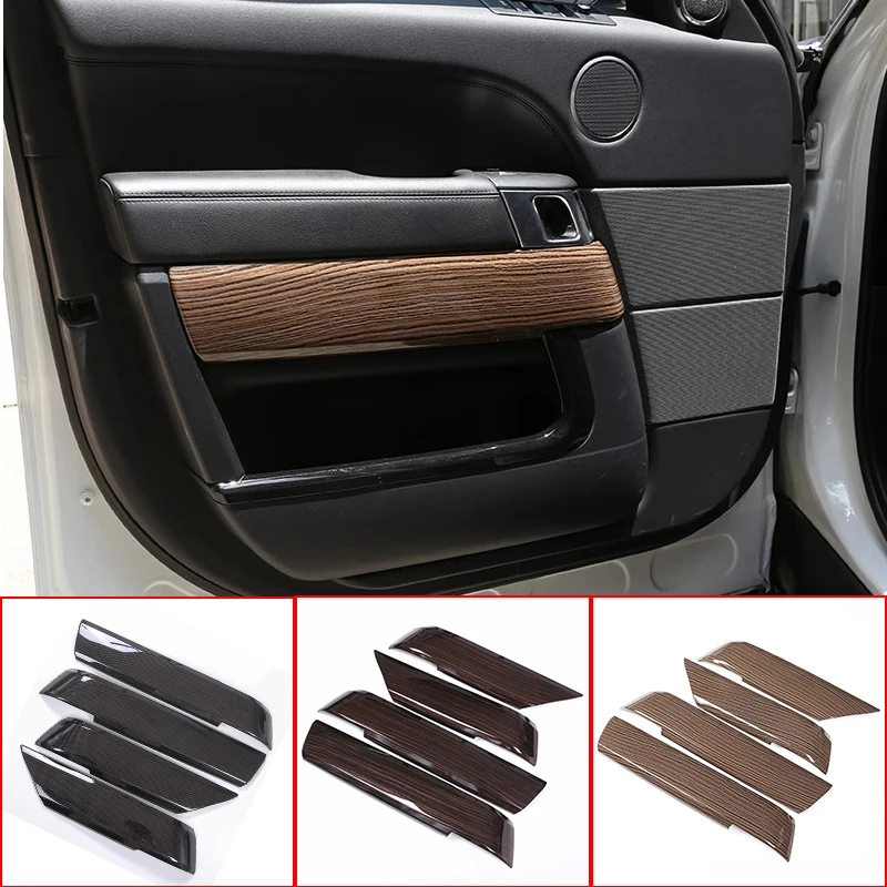 For Landrover Range Rover Sport RR Sport 2014-2020 Carbon Fiber Style ABS Plastic Inner Door Decoration Cover Trim Accessories