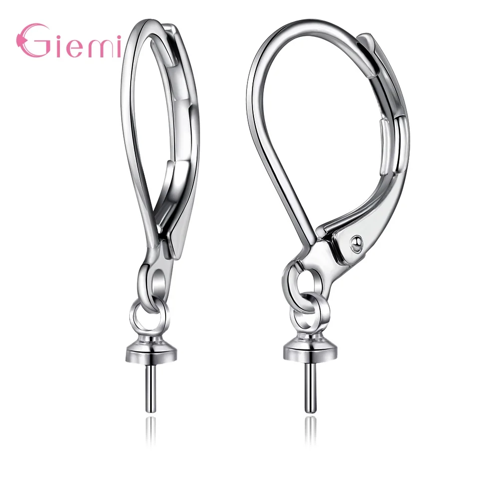 10 stücke 925 Sterling Silber Ohrring Haken Earwire Ohrringe Fitting Ohr Einstellung Basis für DIY Schmuck Machen Zubehör – Detail 11