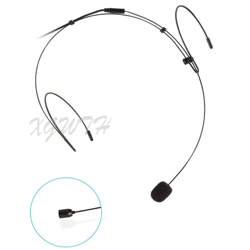 Electret Condenser Headset Microphone Headworn Earset Over Ear Mic for Shure Sennheiser AKG MiPro Audio Technica Wireless System