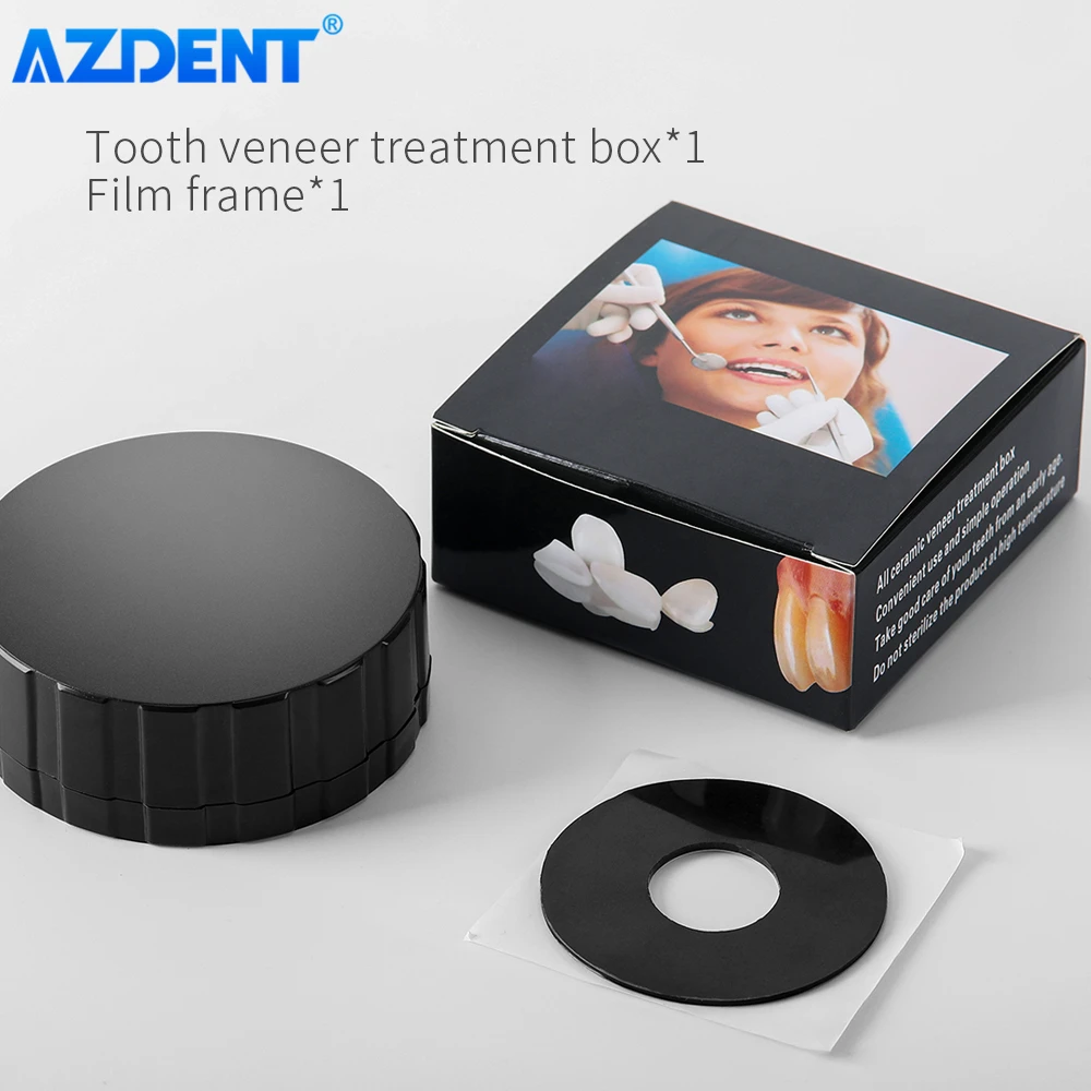 AZDENT Dental Veneer Pretreatment Patch Tooth Treatment Box All Ceramic Veneer Denture Storage Box for Dentists Dentistry