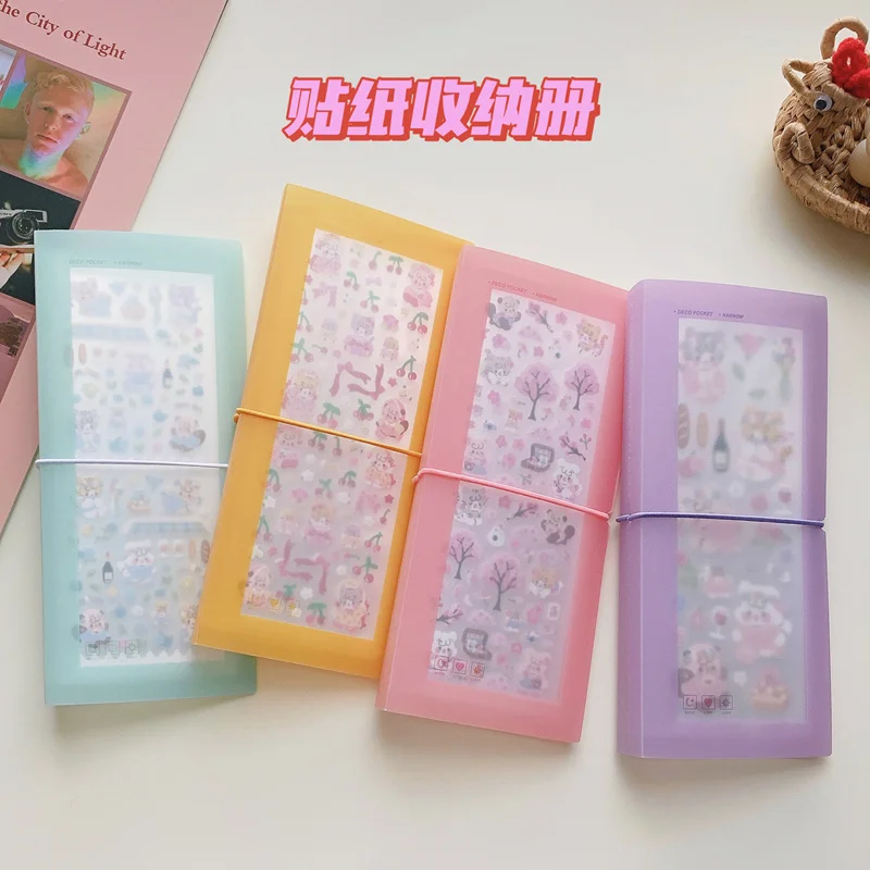 60 Slots Transparent Matte Stickers Storage Book Capacity Exhibition Photo Album Tool Card Package Button Type Photo Album Case