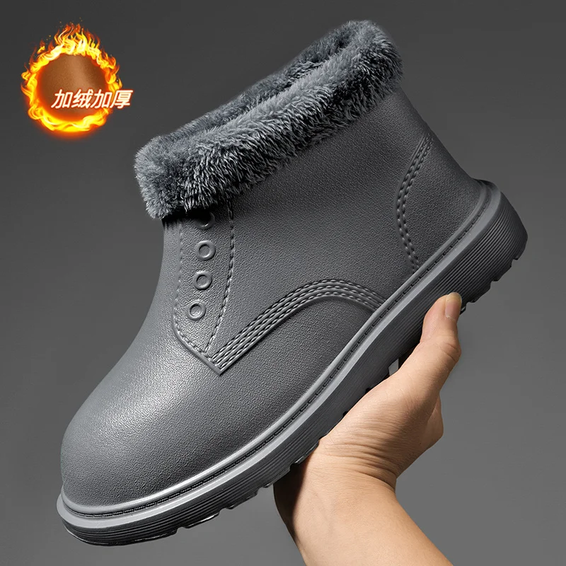 Man Platform Ankle Boots Fur Winter Shoes For Men With Free Shipping Snow Rain Boot Waterproof Shoe Alaska Zapatillas Sneakers